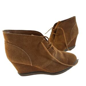 Kohl's Brown Suede Wedge Shoes